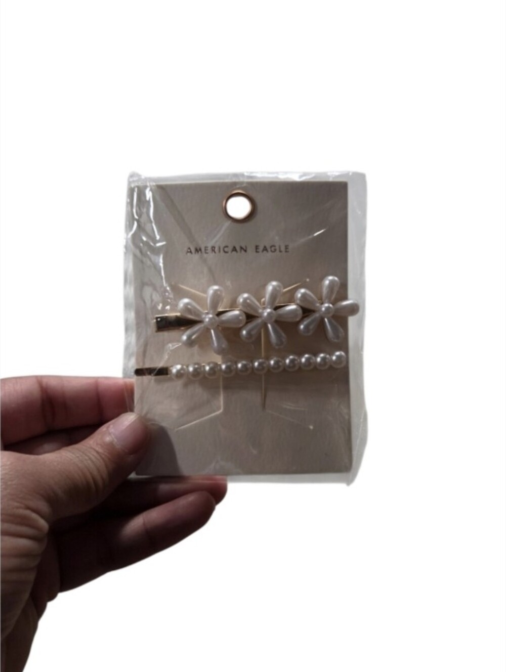 American Eagle Pearl Flower Hair Pins (2)